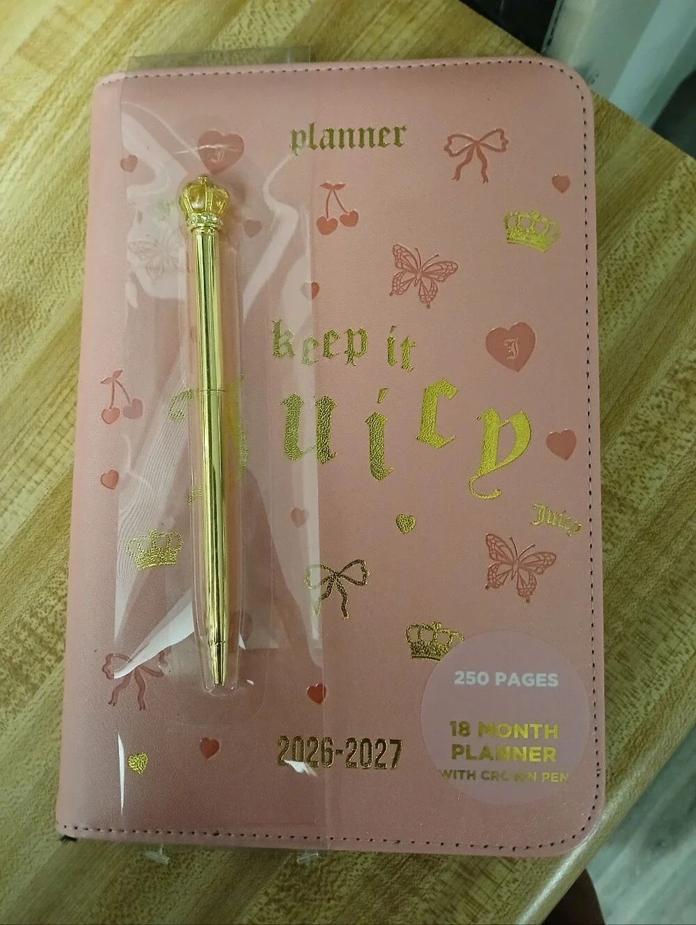 Juicy Couture NWT 2026-2027 Zippered Planner (3 Designs)